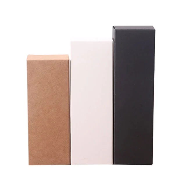 Weiße schwarze Kraftpapier Lippenstift ätherische Ölbox Tropfen Flasche Kosmetik Geschenkpapierschachtel